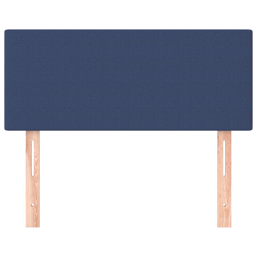 sengegavl 90x5x78/88 cm stof blå