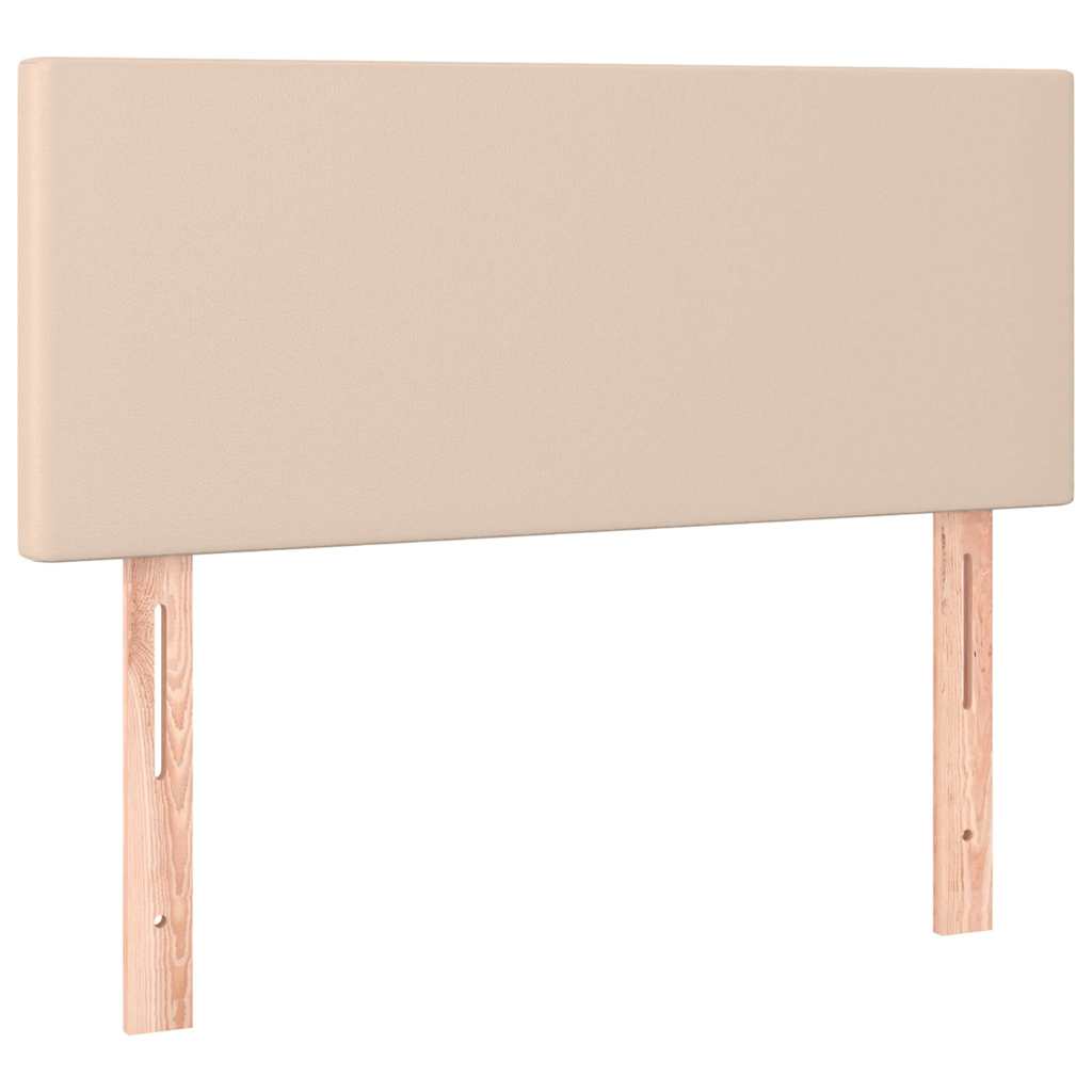 sengegavl 90x5x78/88 cm kunstlæder cappuccinofarvet