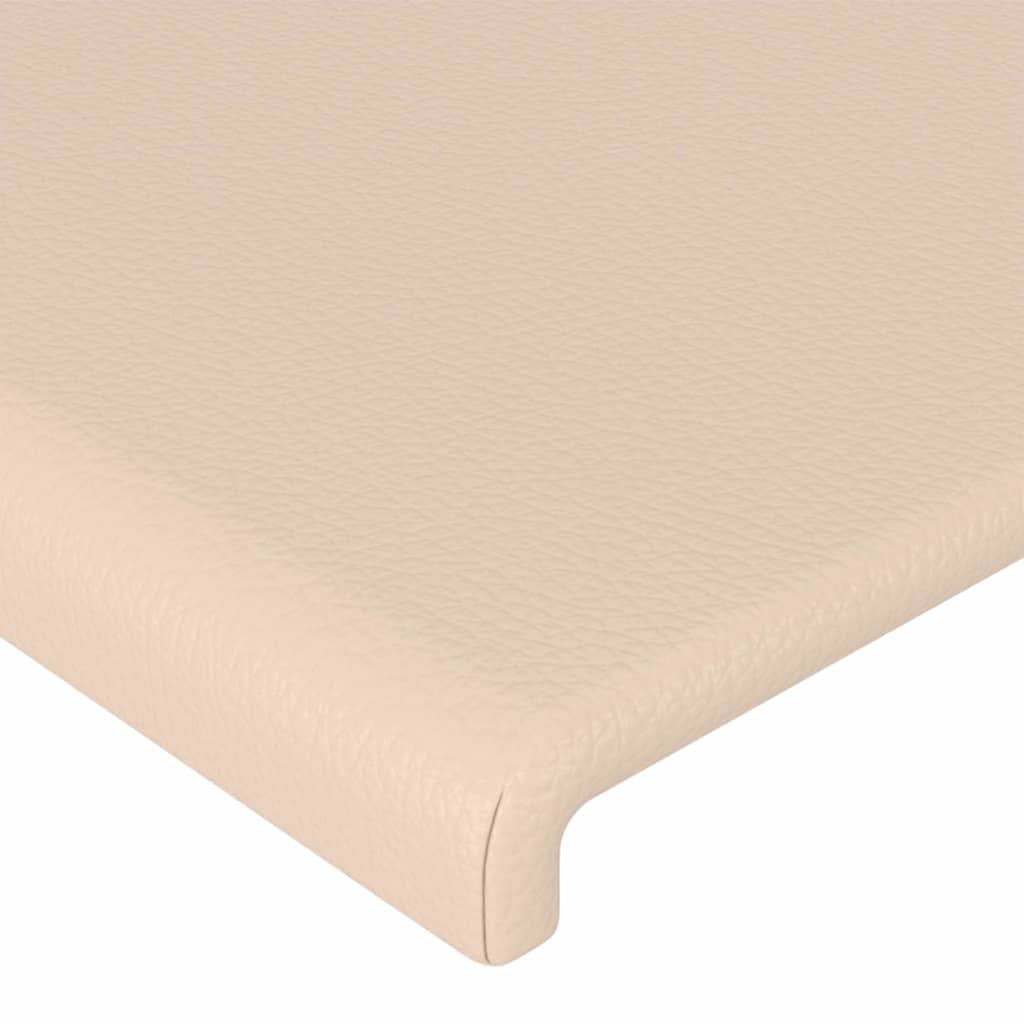 sengegavl 90x5x78/88 cm kunstlæder cappuccinofarvet