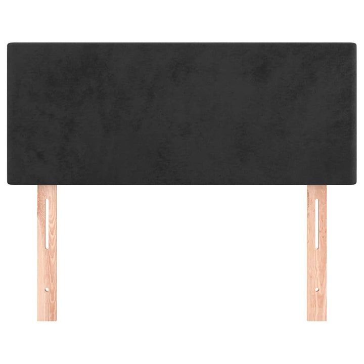 sengegavl 90x5x78/88 cm fløjl sort