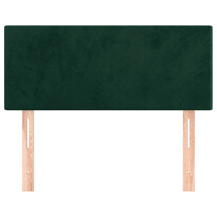 sengegavl 90x5x78/88 cm fløjl mørkegrøn