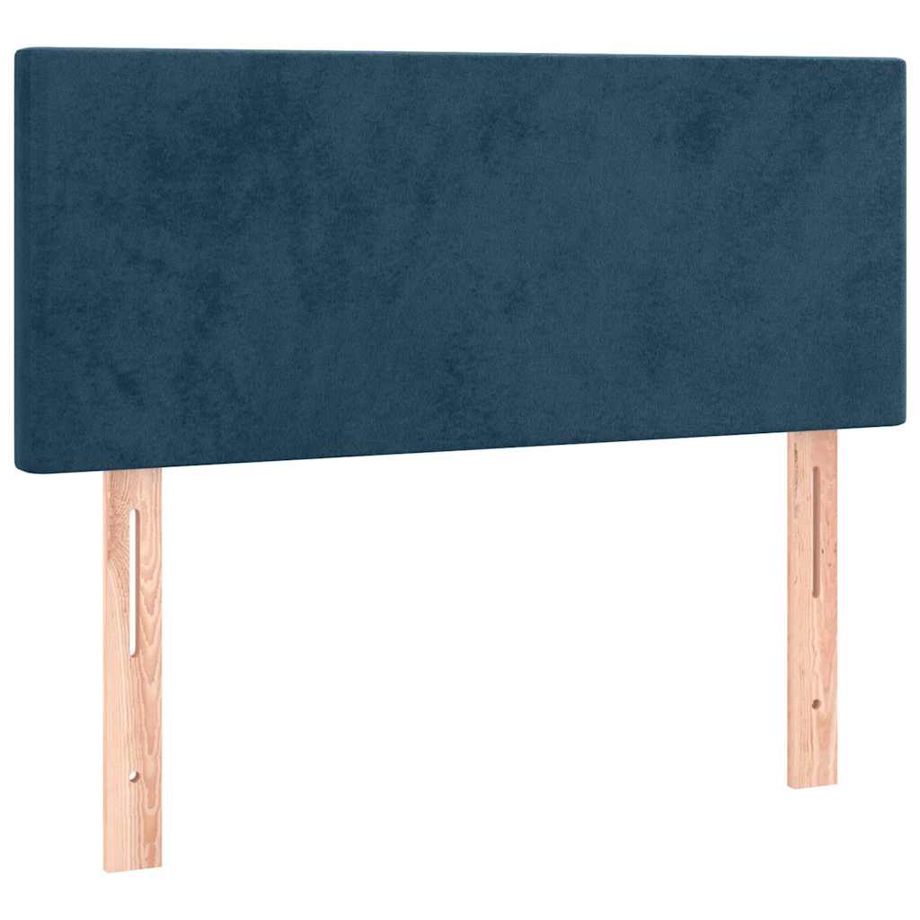 sengegavl 90x5x78/88 cm fløjl mørkeblå