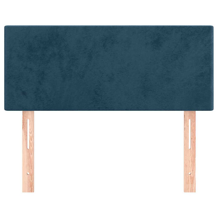 sengegavl 90x5x78/88 cm fløjl mørkeblå