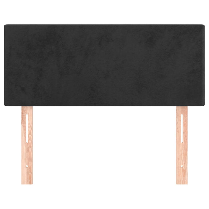 sengegavl 100x5x78/88 cm fløjl sort