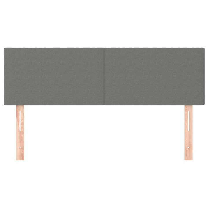 sengegavle 2 stk. 72x5x78/88 cm stof mørkegrå