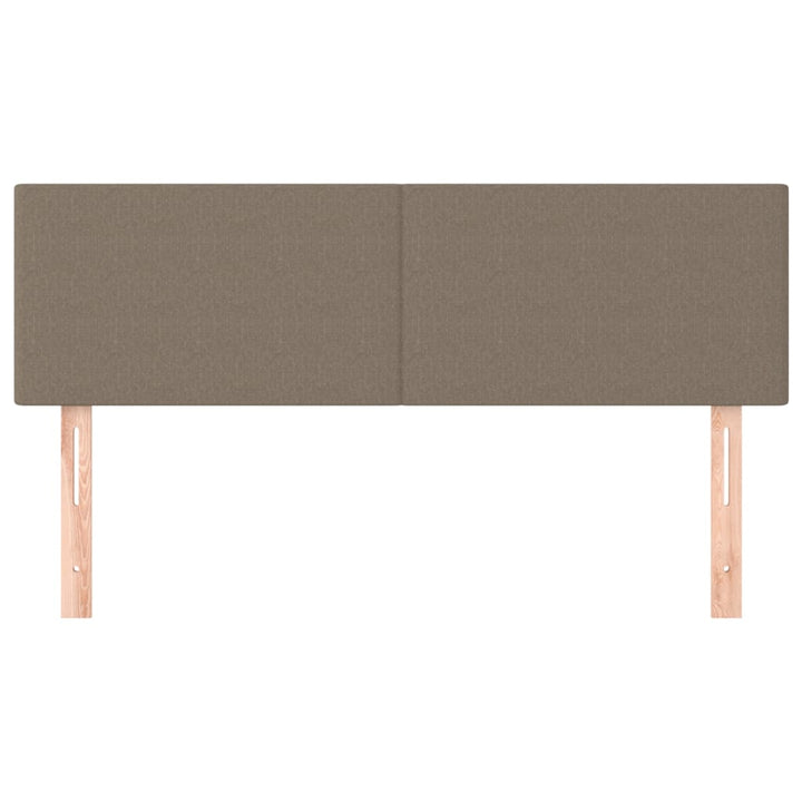 sengegavle 144x5x78/88 cm stof gråbrun