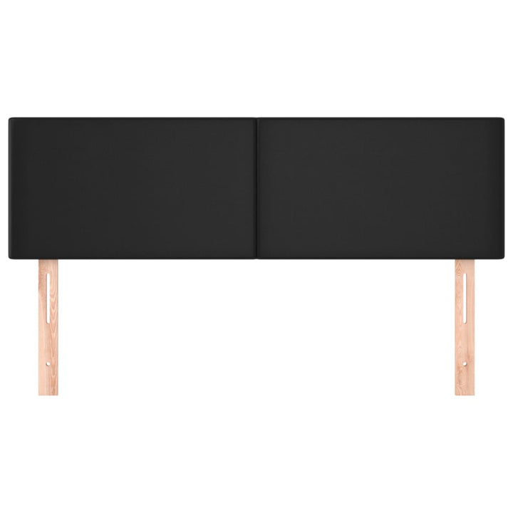 sengegavle 144x5x78/88 cm kunstlæder sort