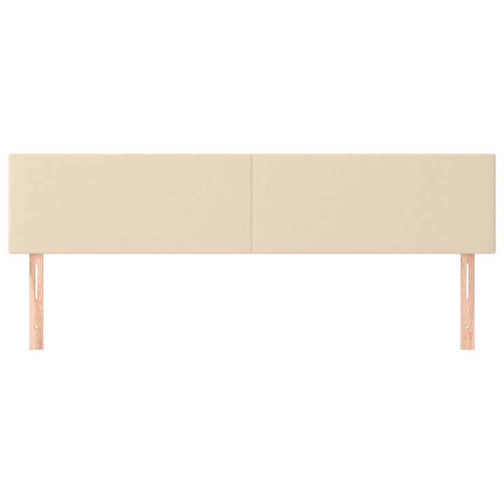 sengegavle 160x5x78/88 cm stof cremefarvet