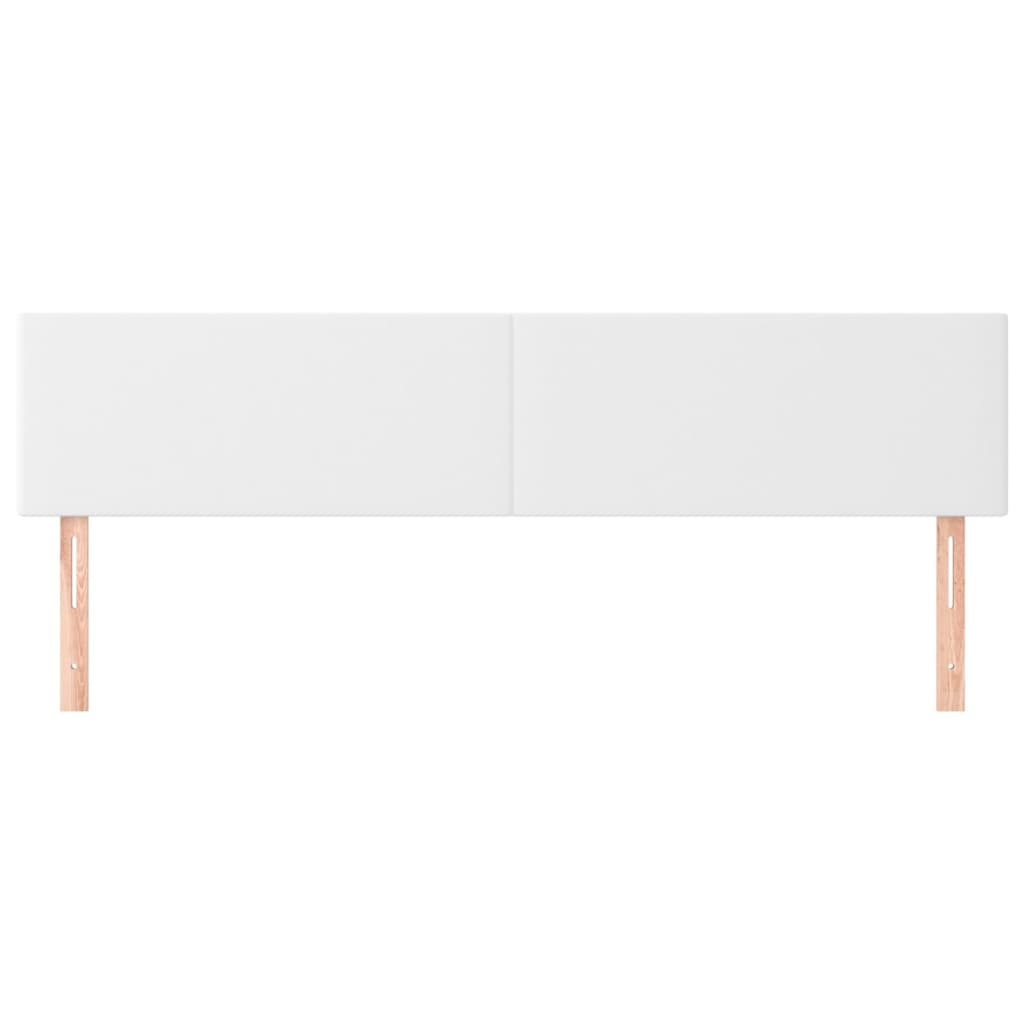 sengegavle 160x5x78/88 cm kunstlæder hvid