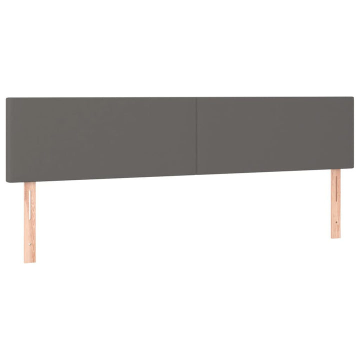 sengegavle 160x5x78/88 cm kunstlæder grå