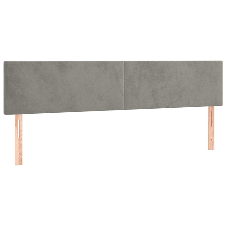 sengegavle 160x5x78/88 cm fløjl lysegrå