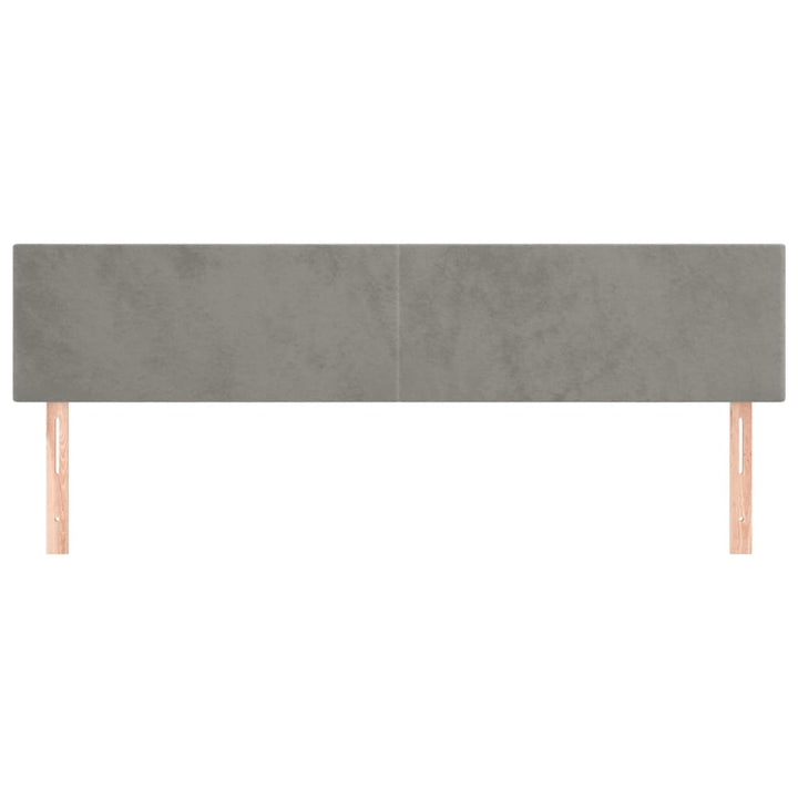 sengegavle 160x5x78/88 cm fløjl lysegrå
