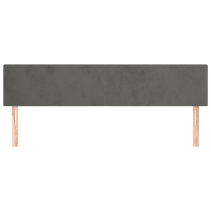 sengegavle 160x5x78/88 cm fløjl mørkegrå