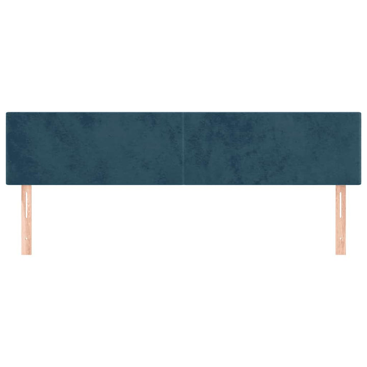 sengegavle 160x5x78/88 cm fløjl mørkeblå