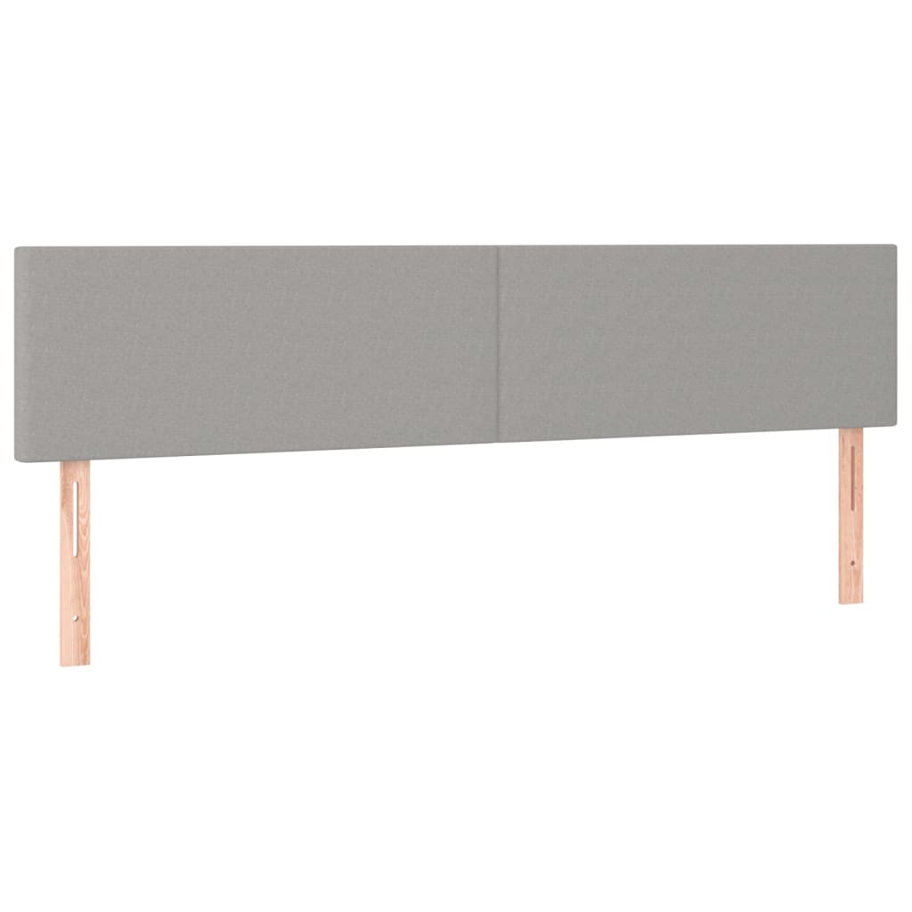 sengegavle 180x5x78/88 cm stof lysegrå