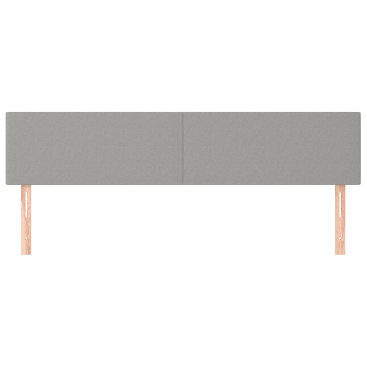 sengegavle 180x5x78/88 cm stof lysegrå