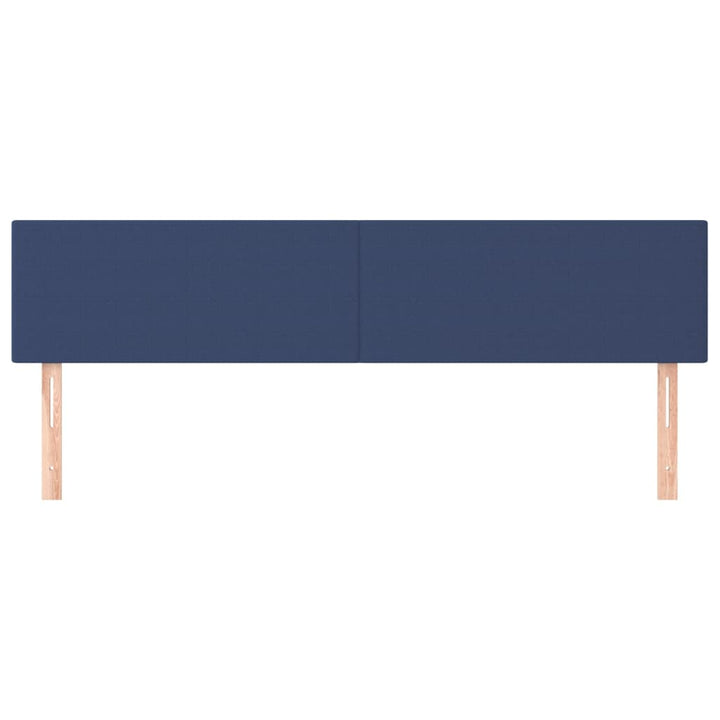 sengegavle 180x5x78/88 cm stof blå