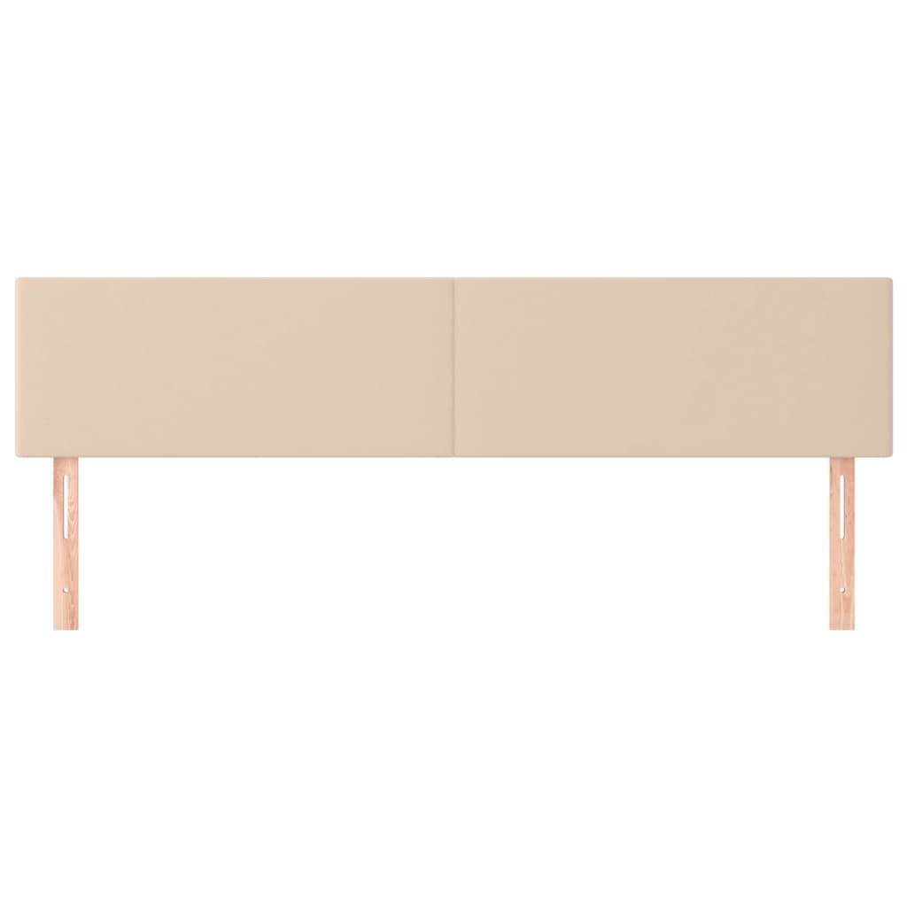 sengegavle 180x5x78/88 cm kunstlæder cappuccinofarvet