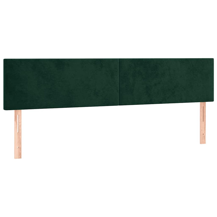sengegavle 180x5x78/88 cm fløjl mørkegrøn