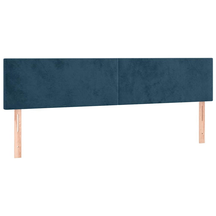 sengegavle 180x5x78/88 cm fløjl mørkeblå