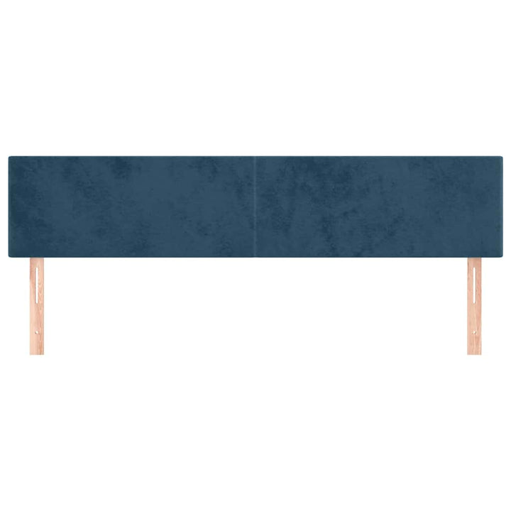 sengegavle 180x5x78/88 cm fløjl mørkeblå