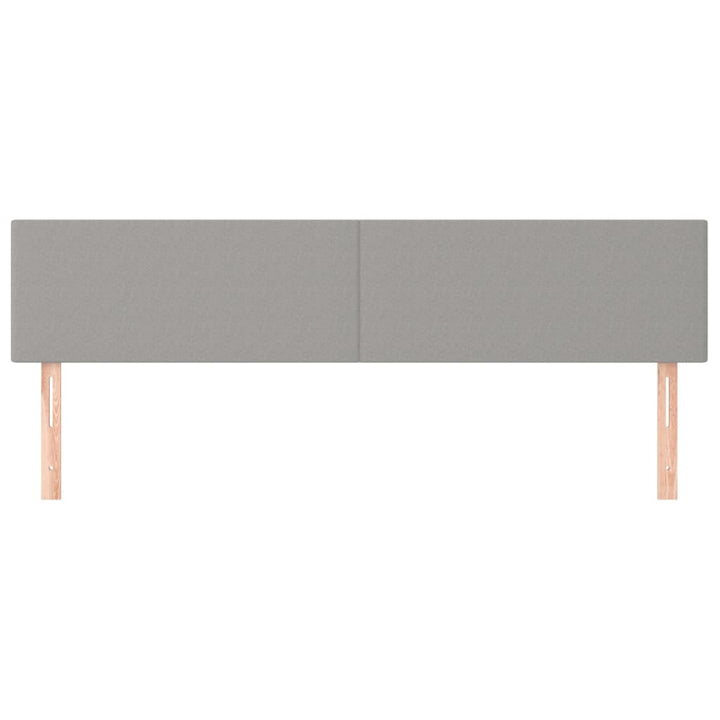 sengegavle 200x5x78/88 cm stof lysegrå