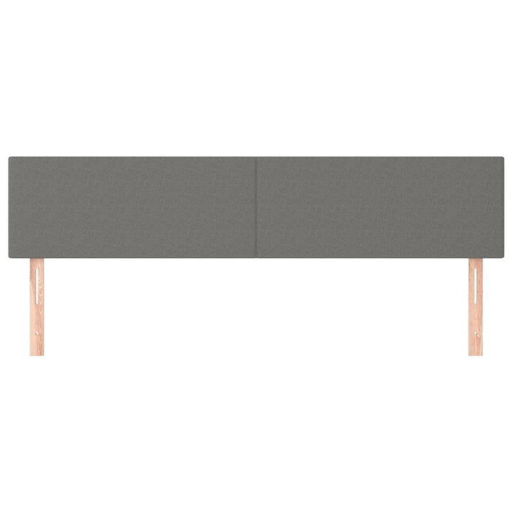 sengegavle 200x5x78/88 cm stof mørkegrå