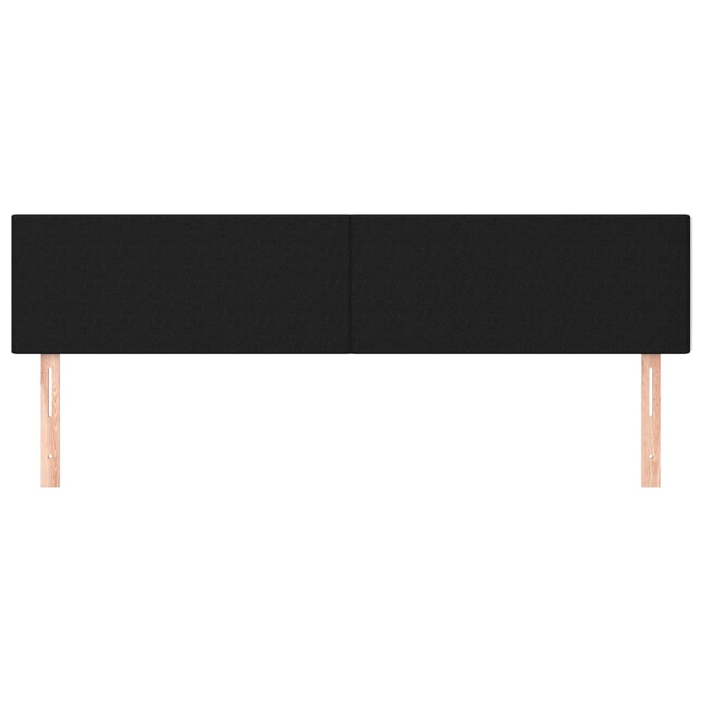 sengegavle 200x5x78/88 cm stof sort