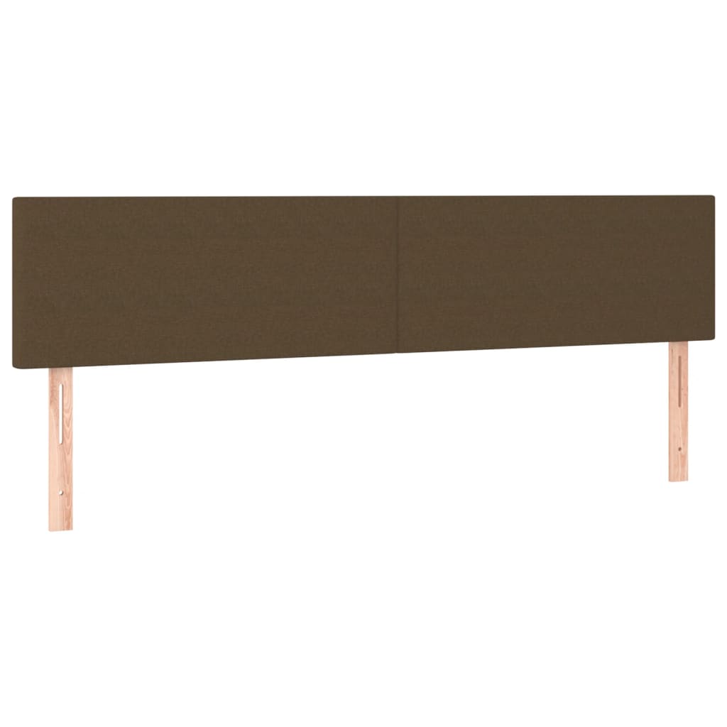 sengegavle 200x5x78/88 cm stof mørkebrun