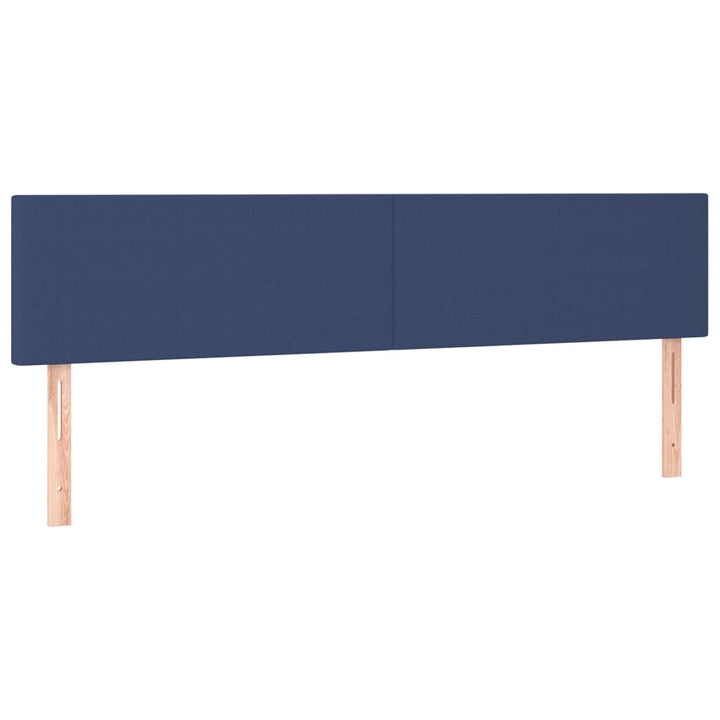 sengegavle 200x5x78/88 cm stof blå