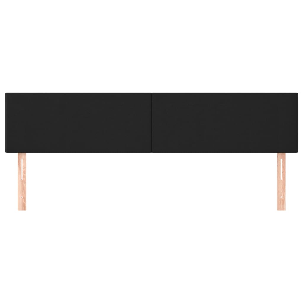 sengegavle 200x5x78/88 cm kunstlæder sort