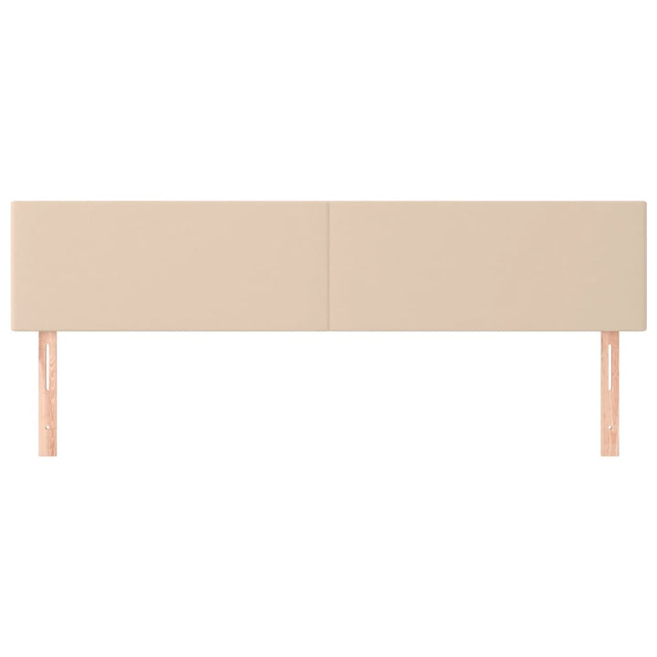 sengegavle 200x5x78/88 cm kunstlæder cappuccinofarvet