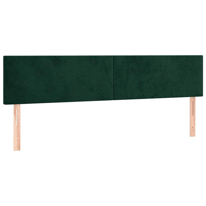 sengegavle 200x5x78/88 cm fløjl mørkegrøn