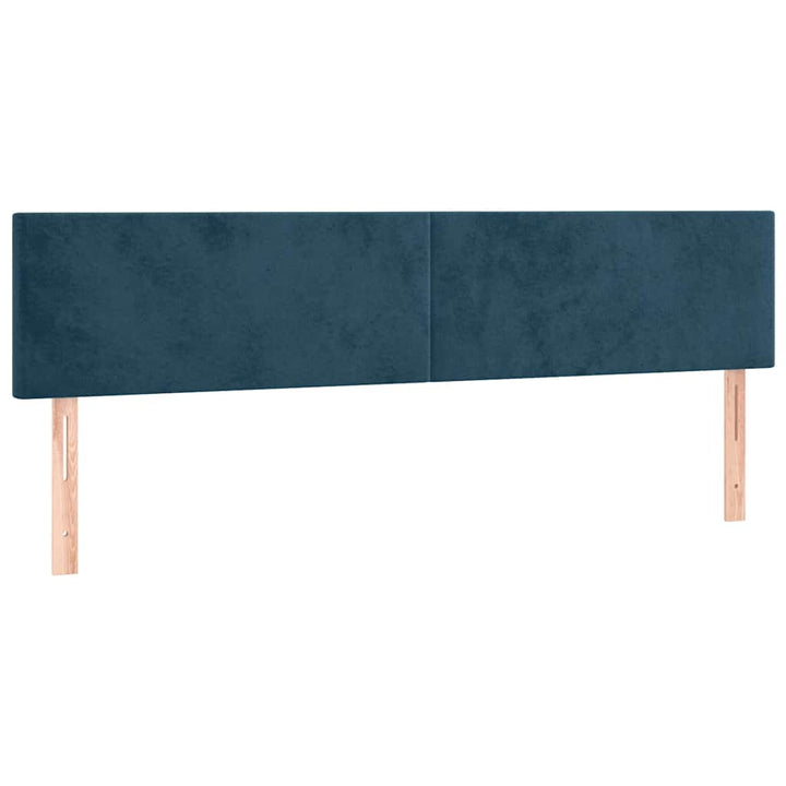 sengegavle 200x5x78/88 cm fløjl mørkeblå