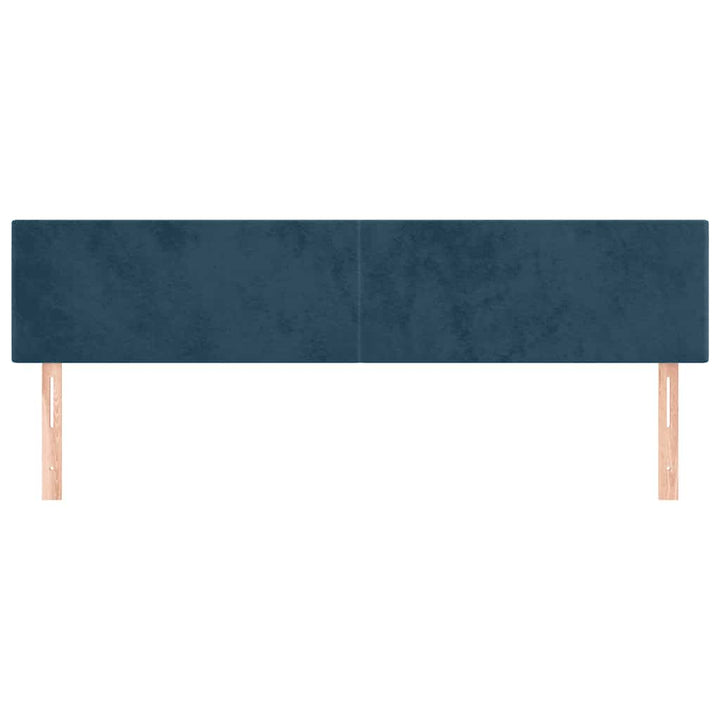 sengegavle 200x5x78/88 cm fløjl mørkeblå