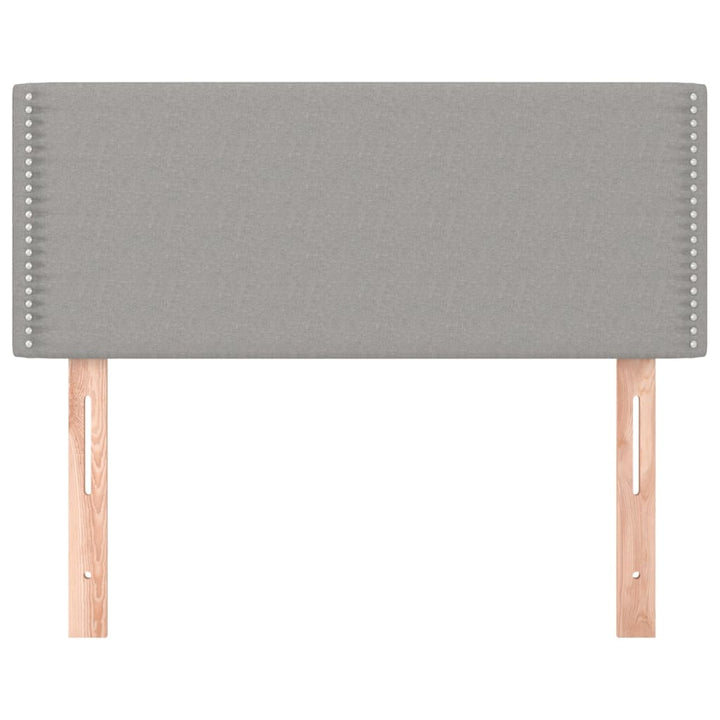 sengegavl 90x5x78/88 cm stof lysegrå