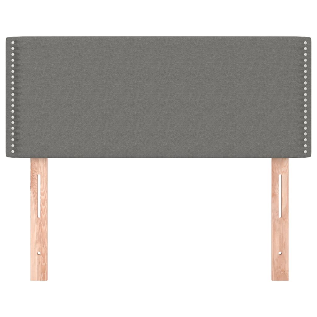 sengegavl 90x5x78/88 cm stof mørkegrå