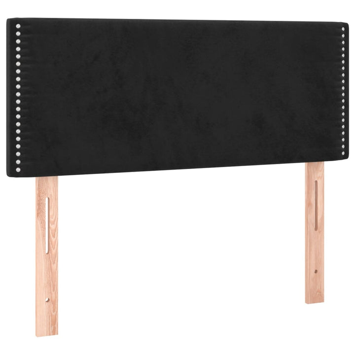 sengegavl 90x5x78/88 cm fløjl sort