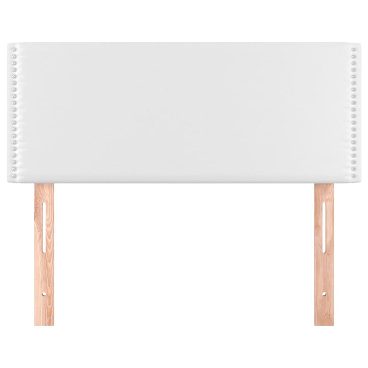 sengegavl 100x5x78/88 cm kunstlæder hvid