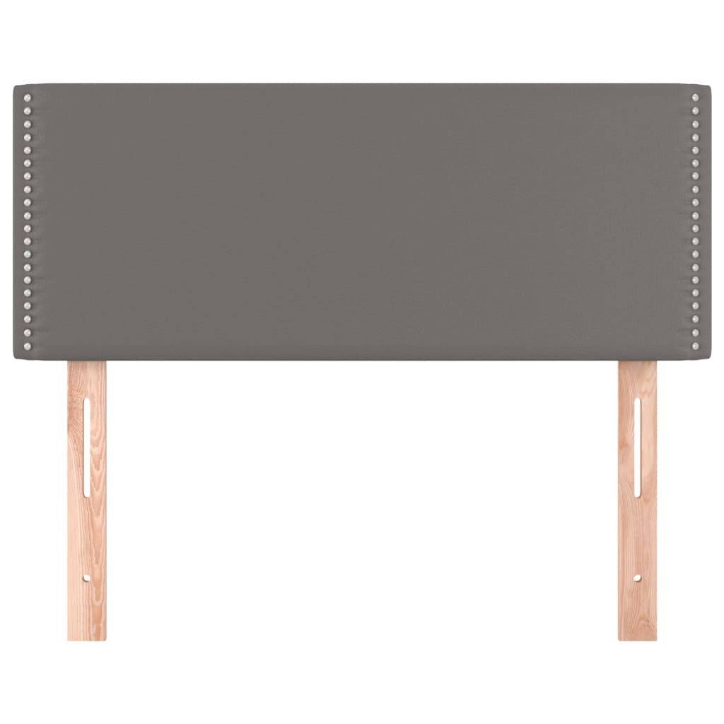 sengegavl 100x5x78/88 cm kunstlæder grå