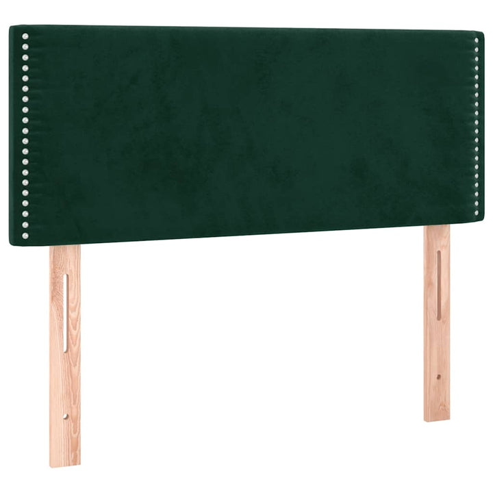sengegavl 100x5x78/88 cm fløjl mørkegrøn