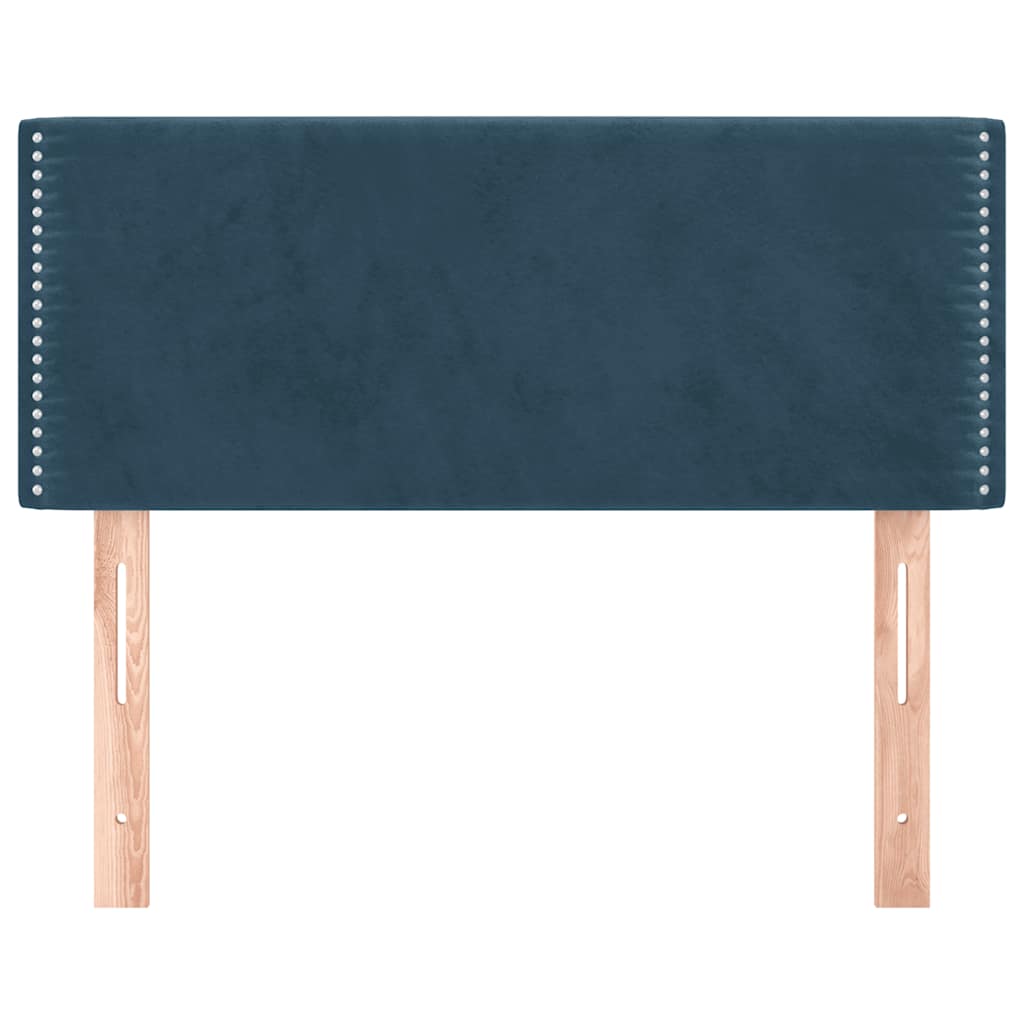 sengegavl 100x5x78/88 cm fløjl mørkeblå