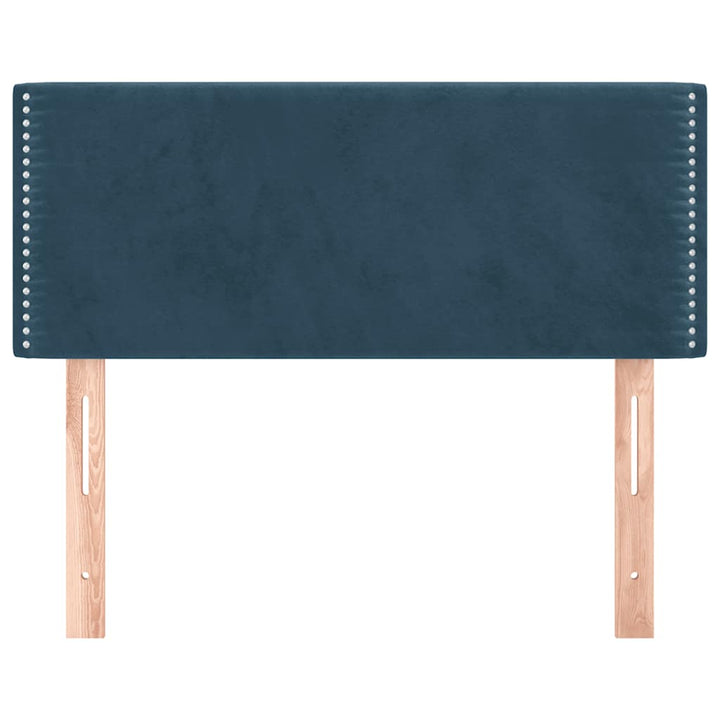 sengegavl 100x5x78/88 cm fløjl mørkeblå