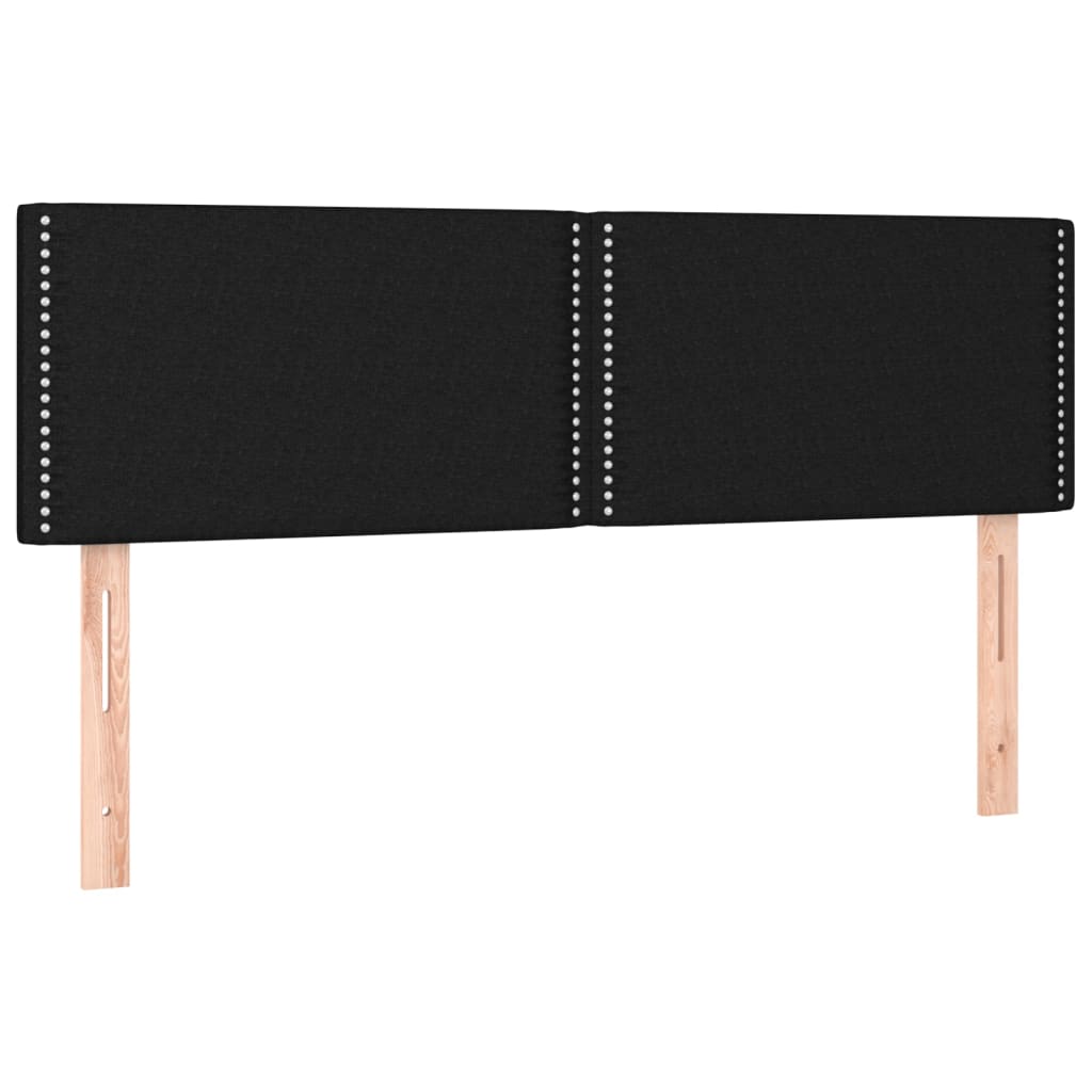 sengegavle 144x5x78/88 cm stof sort