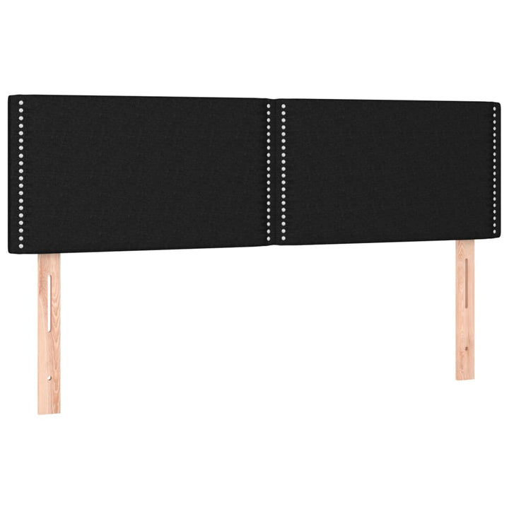 sengegavle 144x5x78/88 cm stof sort