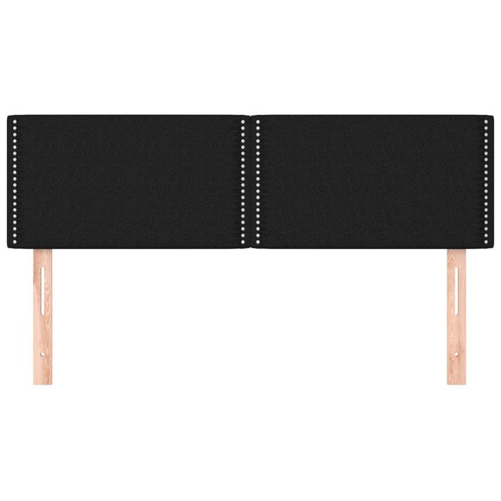 sengegavle 144x5x78/88 cm stof sort