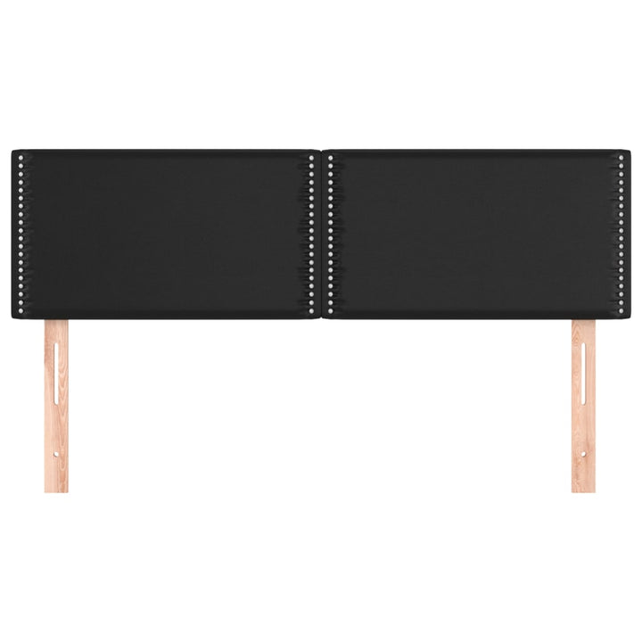 sengegavle 144x5x78/88 cm kunstlæder sort