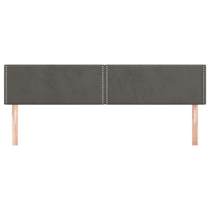 sengegavle 160x5x78/88 cm fløjl mørkegrå