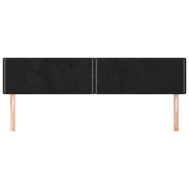 sengegavle 160x5x78/88 cm fløjl sort