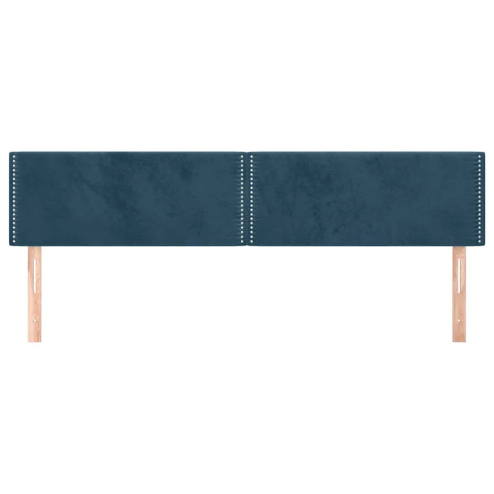 sengegavle 160x5x78/88 cm fløjl mørkeblå